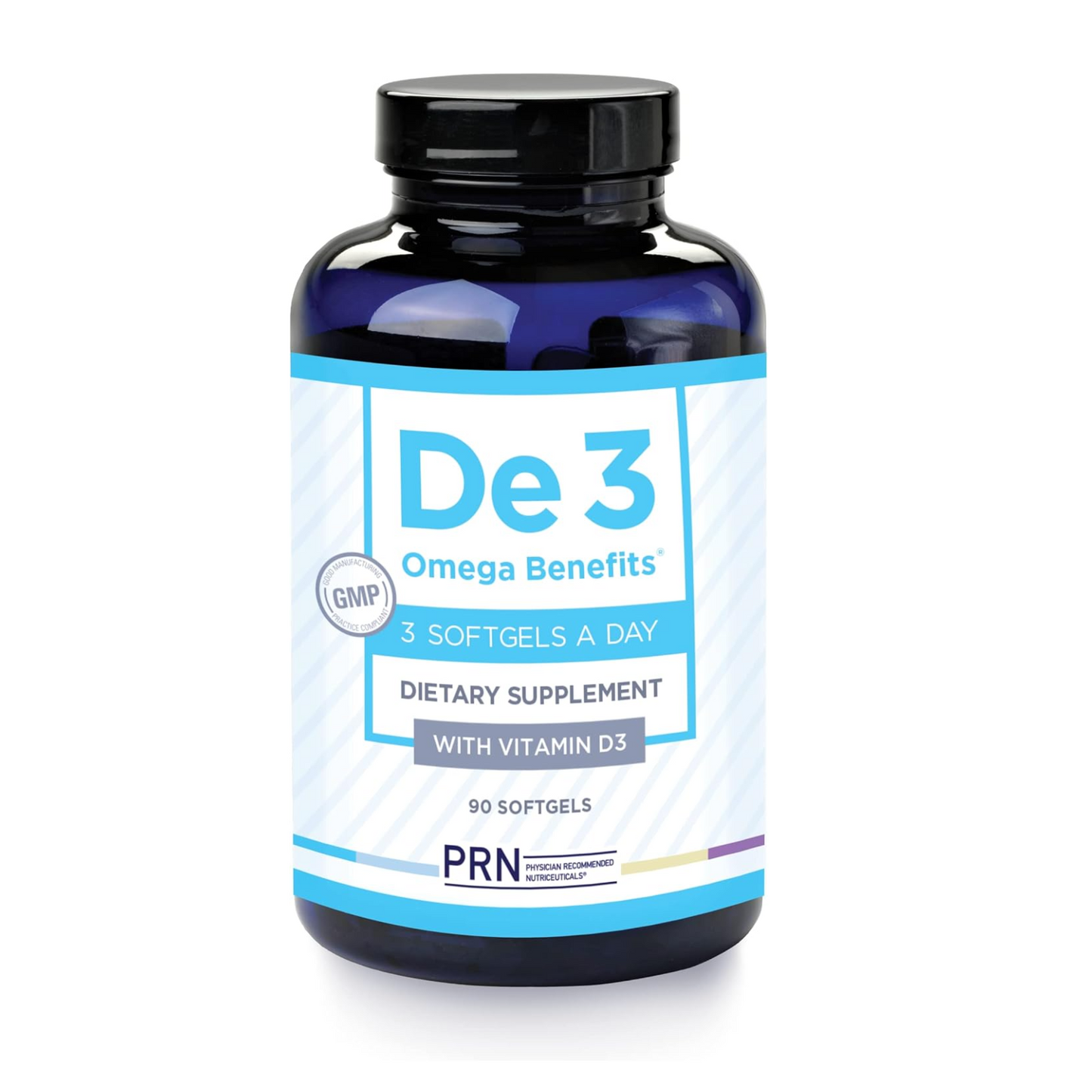PRN De3 Dry Eye Ultra Pure rTG Omega 3 – Support for Dry Eyes - 2240mg EPA & DHA – New & Improved-Burpless-1 serving, 1-month supply