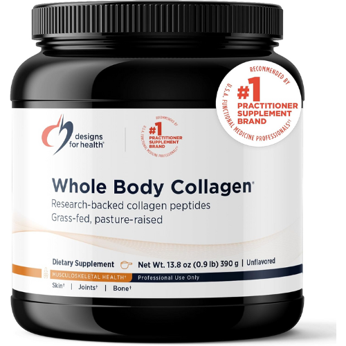 Designs for Health Whole Body Collagen Powder - Hydrolyzed Collagen Peptides Powder for Skin, Joint + Bone Health - Fortigel, Fortibone & Verisol Collagen for Women & Men, Unflavored (30 Servings)