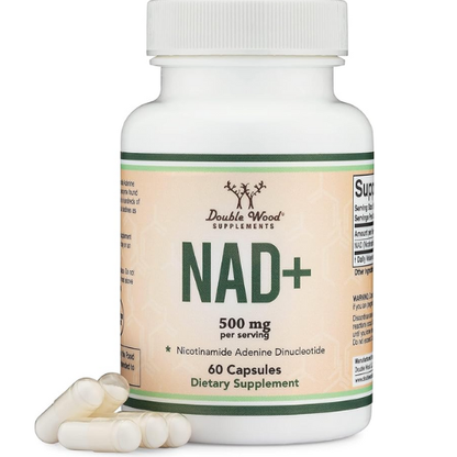 Double Wood Supplements NAD Anti Aging & Cell Regeneration | 500mg of 95% Pure NAD+ Per Serving, 30 Day Supply | Similar to Nicotinamide Riboside | Third Party Tested, Vegan Safe, Non-GMO