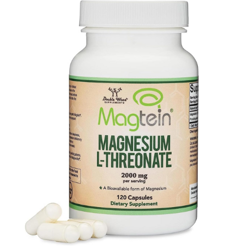 Magnesium L Threonate, Magtein, Sleep and Cognitive Support – High Absorption – Most Bioavailable Form of Magnesium – 2,000 mg – 120 Capsules